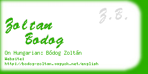 zoltan bodog business card